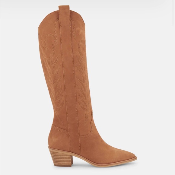 Dolce Vita Whiskey Nubuck Solei Western Boots - Picture 1 of 4